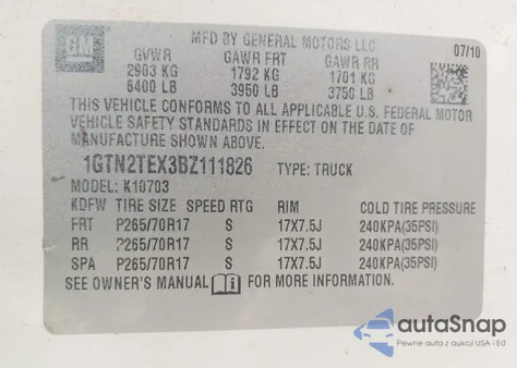 2011 GMC Sierra 1500 Work Truck из США, поврежденный, VIN 1GTN2TEX3BZ111826